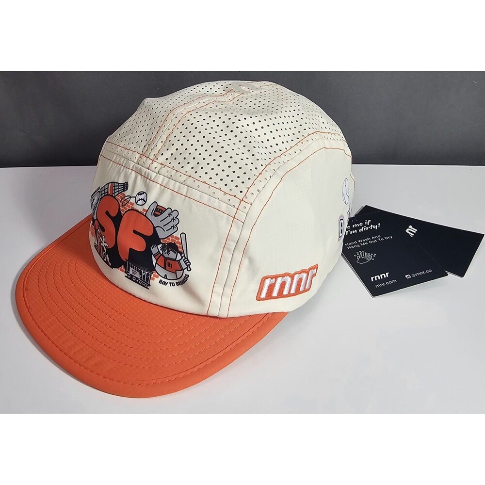 NWT rnnr Pacer Running Hat SF Giant Race Bay To Breakers 5 Panel Cap Orange